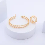 ⁦سوار وخاتم مميزان من عيار 21 قيراطًا⁩ - الصورة ⁦2⁩